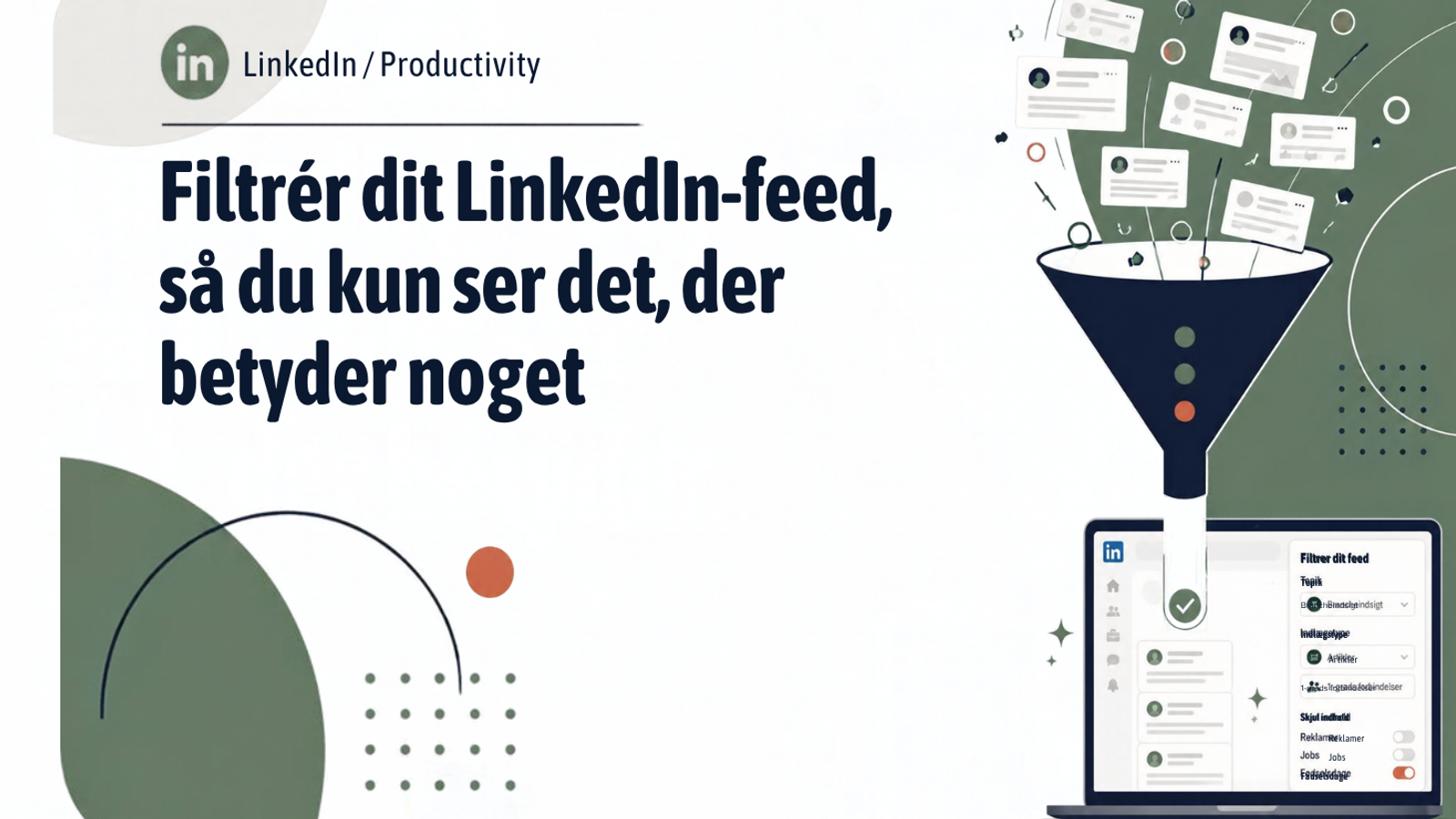 Filtrering af LinkedIn-feed via søgefiltre